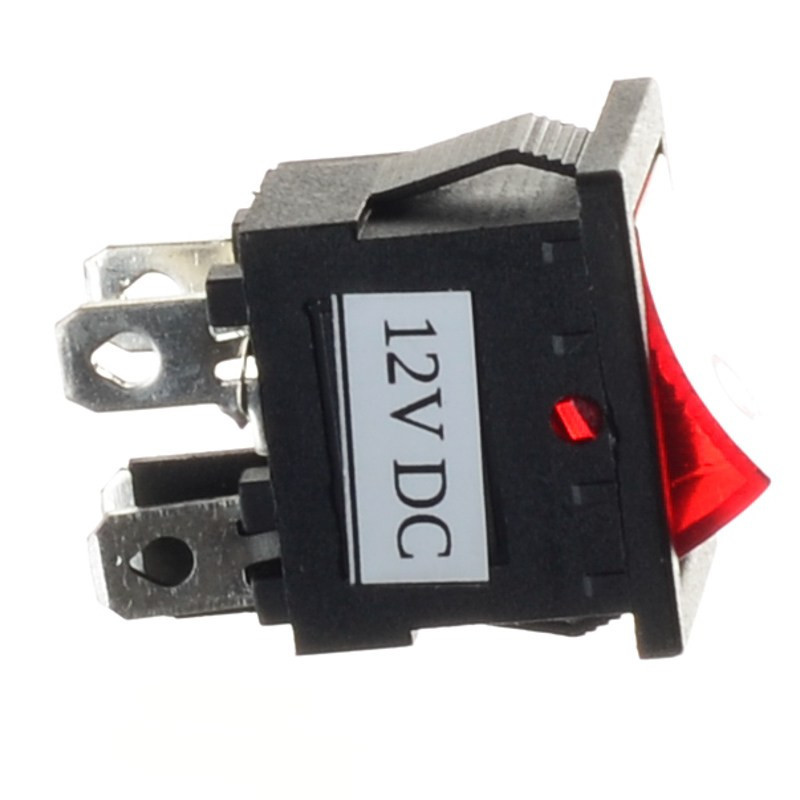 PRZEŁĄCZNIK 12V PODŚWIETLANY MAŁY  CZERWONY