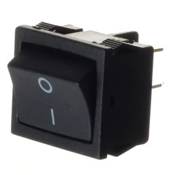 PRZEŁĄCZNIK KOŁYSKOWY DUŻY WĄSKI CZARNY 2*10A 250V 4-pin 2-poz CZARNY