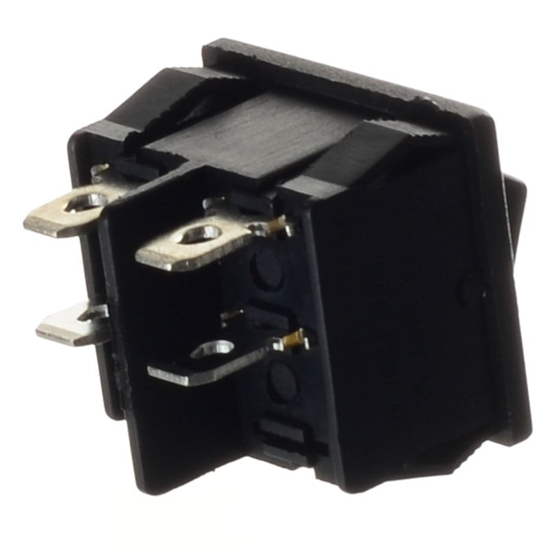 PRZEŁĄCZNIK KOŁYSKOWY DUŻY WĄSKI CZARNY 2*10A 250V 4-pin 2-poz CZARNY