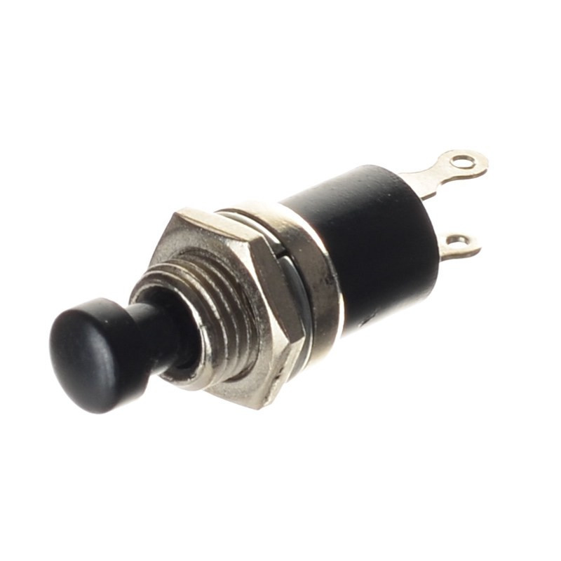 PRZYCISK ZWIERNY CZARNY 6mm. OTWÓR