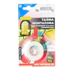 TAŚMA MONTAŻOWA DWUSTRONNA 1,5m x 19mm TECHNIQLL