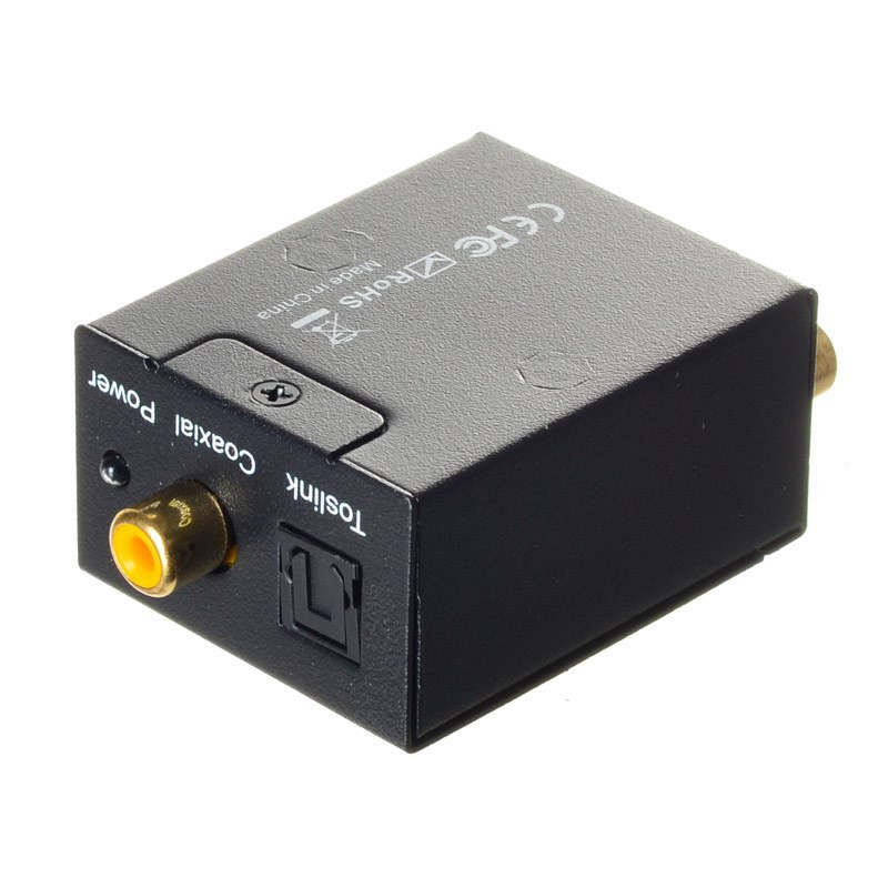 KONWERTER OPTYCZNY TOSLINK COAXIAL NA 2x RCA