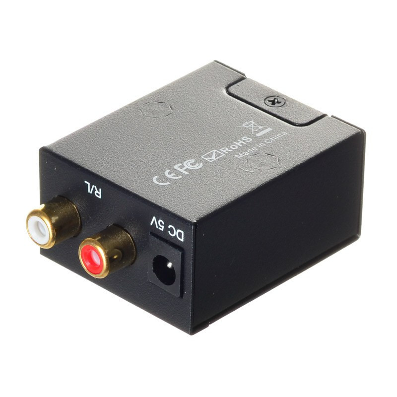 KONWERTER OPTYCZNY TOSLINK COAXIAL NA 2x RCA