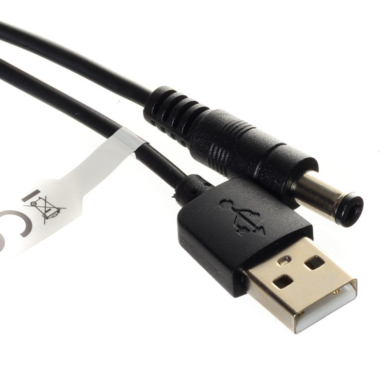 PRZEWÓD USB WTYK DC 2,5/5,5mm 1,0m VITALCO