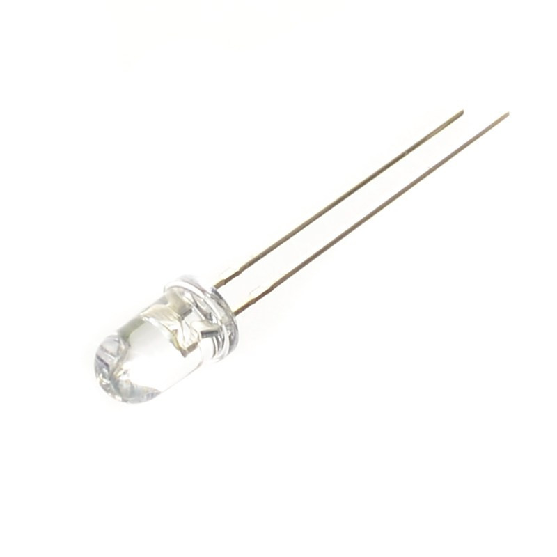 LED 5mm BIAŁA ZIMNA 8000-11000mcd super jasna