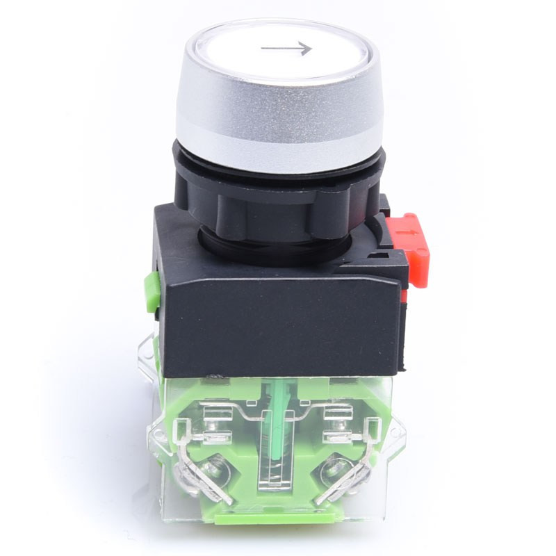 PRZEŁACZNIK CHWILOWY STRZAŁKA OFF-(ON) 2 POZ.10A 500V AC  22mm