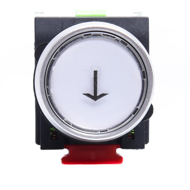 PRZEŁACZNIK CHWILOWY STRZAŁKA OFF-(ON) 2 POZ.10A 500V AC  22mm