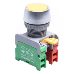 PRZEŁACZNIK CHWIL.ŻÓŁTY PBF22-1-O/C-Y kryty, NO-NC, 22mm