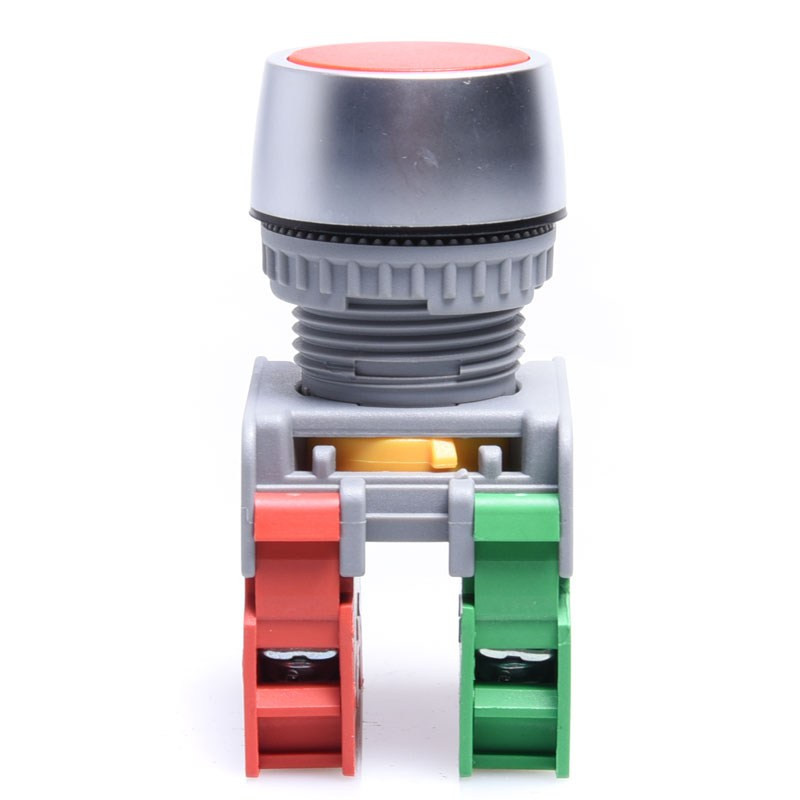 PRZEŁĄCZNIK CHWILOWY CZERWONY PBF22-1-0/C-Y KRYTY, NO-NC, 22mm