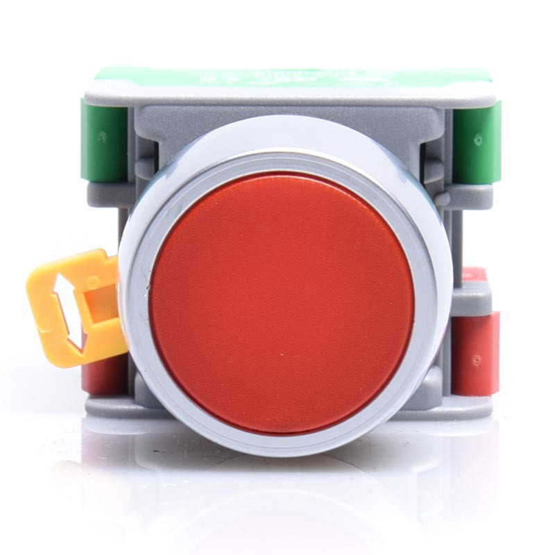 PRZEŁĄCZNIK CHWILOWY CZERWONY PBF22-1-0/C-Y KRYTY, NO-NC, 22mm