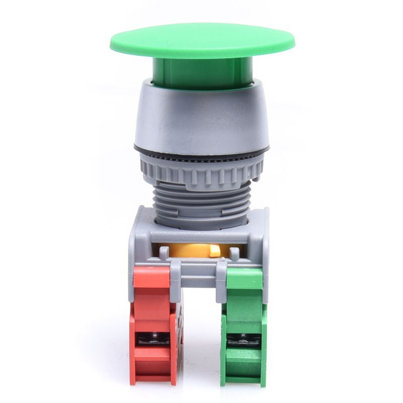 PRZEŁĄCZNIK EB22-1O/C-G ON-(OFF)+OFF-(ON)  2 TORY ZIELONY GRZYBKOWY ODKRĘCANY