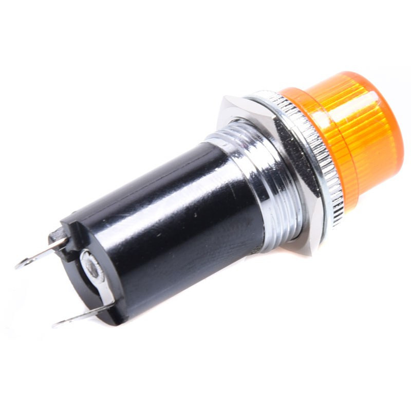 KONTROLKA NA ŻARÓWKĘ E10 16mm POMARAŃCZOWA (bez żarówki)