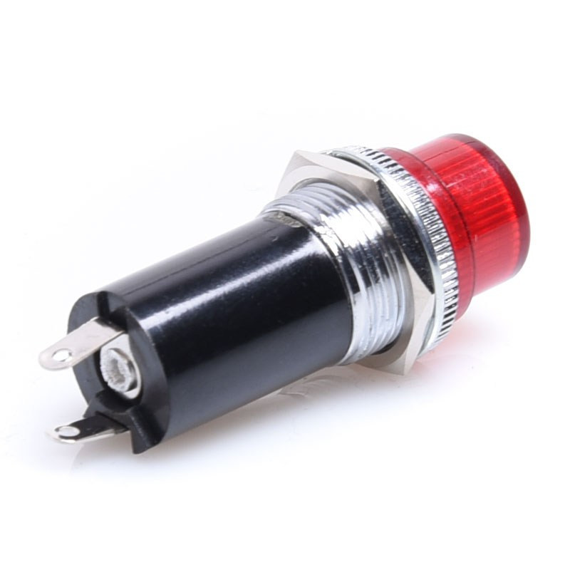 KONTROLKA NA ŻARÓWKĘ E10 16mm CZERWONA