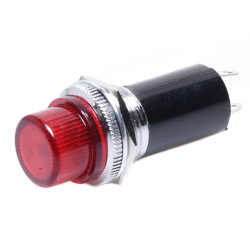 KONTROLKA NA ŻARÓWKĘ E10 16mm CZERWONA