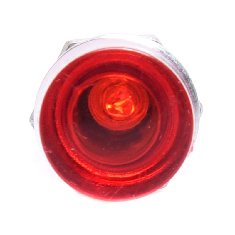 KONTROLKA 230VAC 9mm CZERWONA  OKRĄGŁA NEONOWA