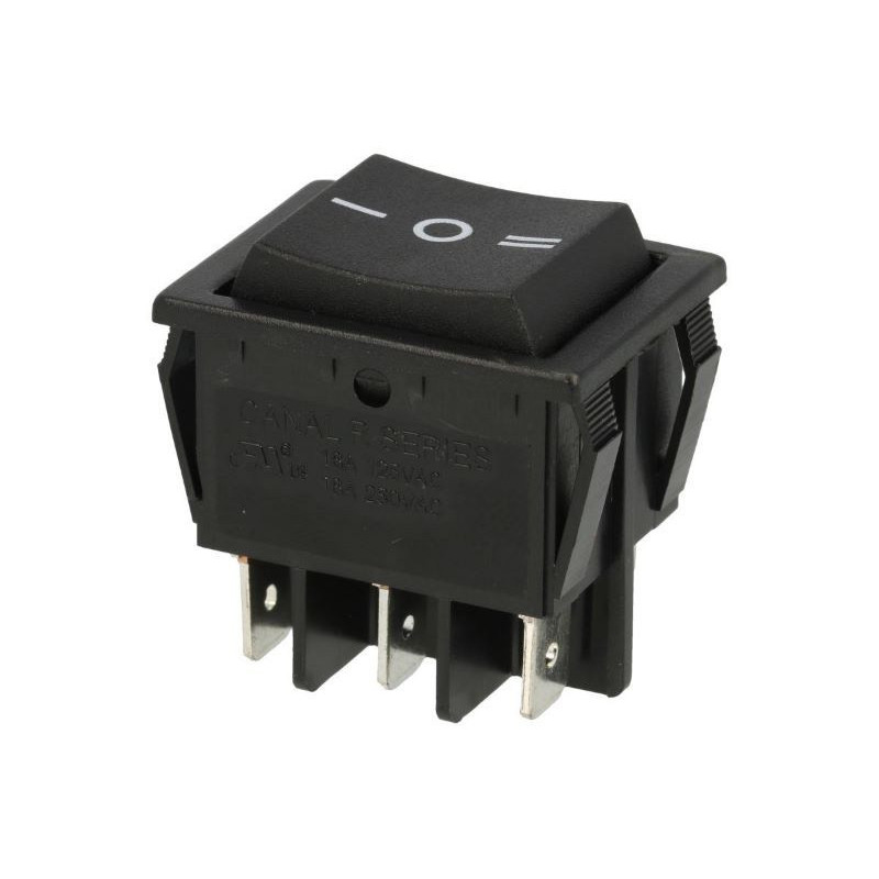 PRZEŁĄCZNIK R260-1CPN-BBA-NWC (ON)-OFF-(ON) 2 TORY; CZARNY; BEZ PODŚWIETLENIA BULGIN