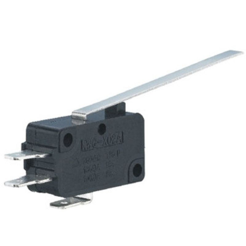 PRZEŁĄCZNIK KRAŃCOWY  WK817 MINI  Z DŹWIGNIĄ L=52mm PROSTĄ 4,8mm KONEKTOR