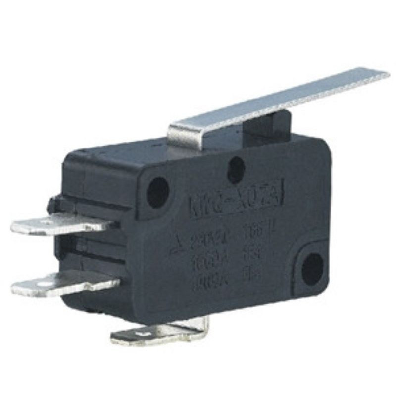 PRZEŁĄCZNIK KRAŃCOWY  WK812 MINI  Z DŹWIGNIĄ L=31mm PROSTĄ 4,8mm KONEKTOR