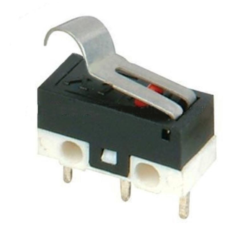 PRZEŁĄCZNIK KRAŃCOWY 1A WK3E0 MINI  Z DŹWIGNIĄ WYGIĘTĄ