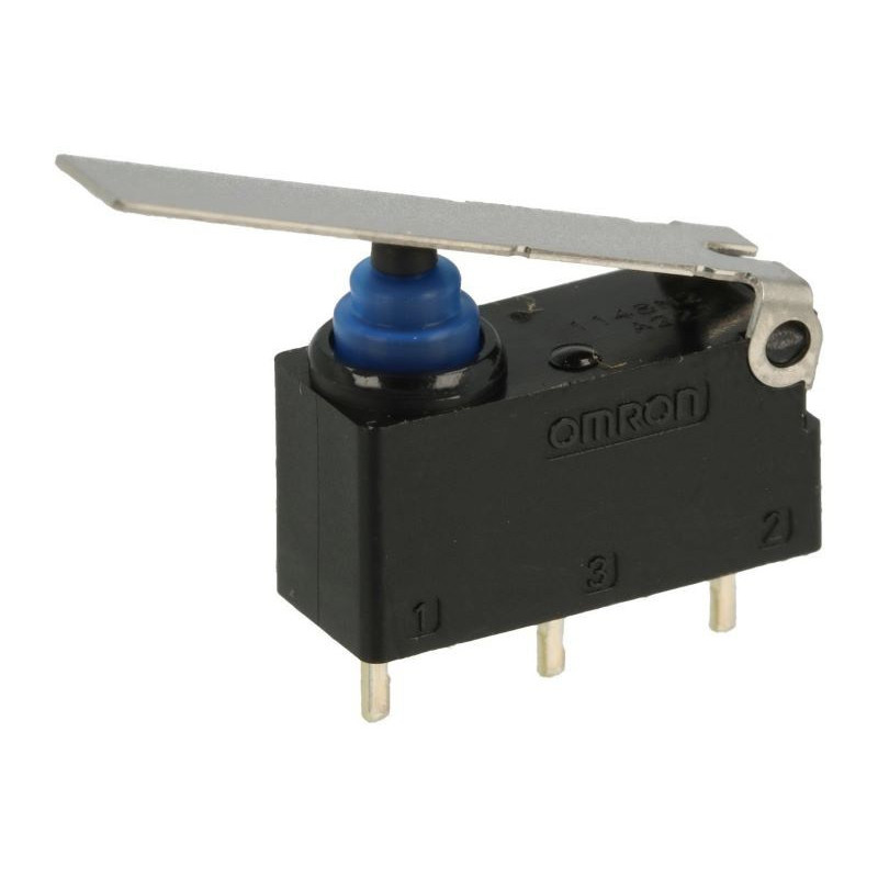 MIKROPRZEŁĄCZNIK  DŹWIGNIA=20mm NO+NC OMRON PRZEWLEKANY D2HW-A221D