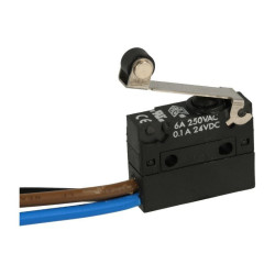 MIKROPRZEŁĄCZNIK  DŹWIGNIA Z ROLKĄ =25mm IP67 0,1A 125V NO+NC  PRZYCISK Z KABLAMI  SR0-05C HIGHLY