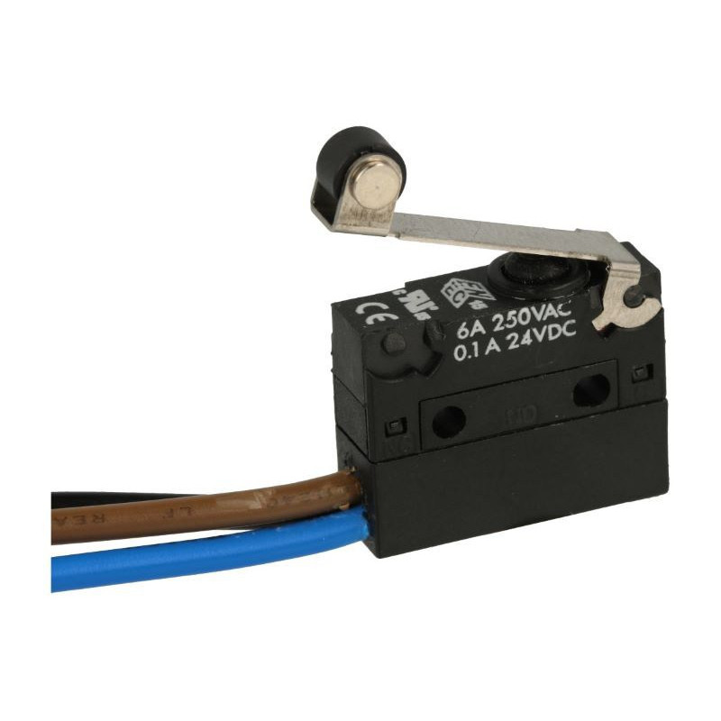 MIKROPRZEŁĄCZNIK  DŹWIGNIA Z ROLKĄ =25mm IP67 0,1A 125V NO+NC  PRZYCISK Z KABLAMI  SR0-05C HIGHLY
