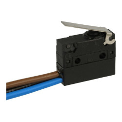 MIKROPRZEŁĄCZNIK  DŹWIGNIA=16mm IP67 0,1A 125V NO+NC  PRZYCISK Z KABLAMI  SR0-01C HIGHLY