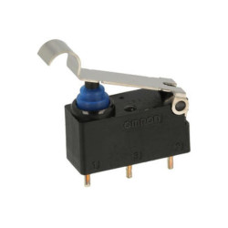 MIKROPRZEŁĄCZNIK DŹWIGNIA=20mm WYGIĘTA IP67 0,1A 125V NO+NC  D2HW-A231D OMRON
