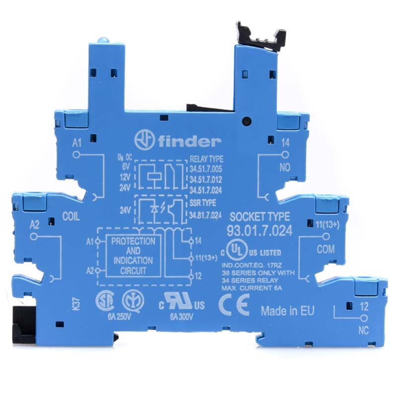 PODSTAWKA PRZEKAŹNIKA FINDER 93.01.7.024 SERIA 34 NA SZYNĘ