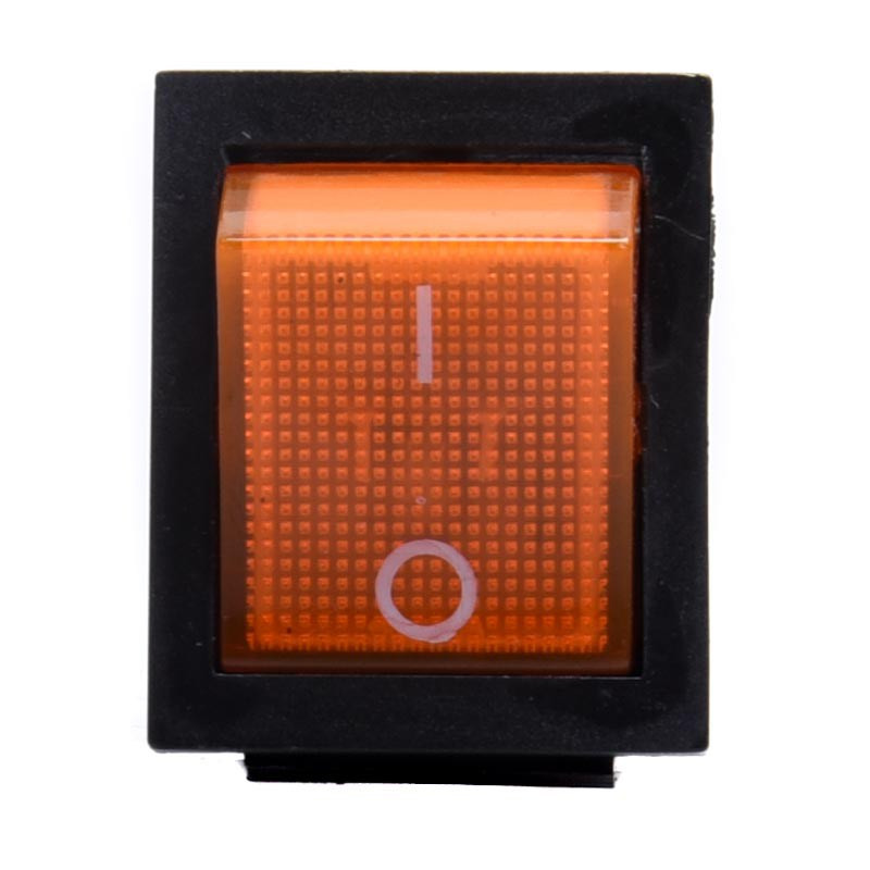 PRZEŁĄCZNIK AC 230V 1/0 POMARAŃCZOWY  PODŚWIETLANY DUŻY