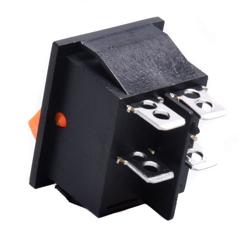 PRZEŁĄCZNIK AC 230V 1/0 POMARAŃCZOWY  PODŚWIETLANY DUŻY