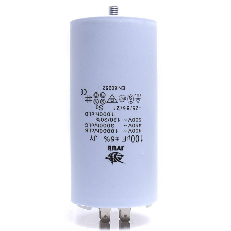 KONDENSATOR 100uF ROZRUCHOWY 60x120mm KONEKTORY