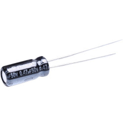 KEL 0,47uF/50V 5x11 105°C  KONDENSATOR ELEKTROLITYCZNY