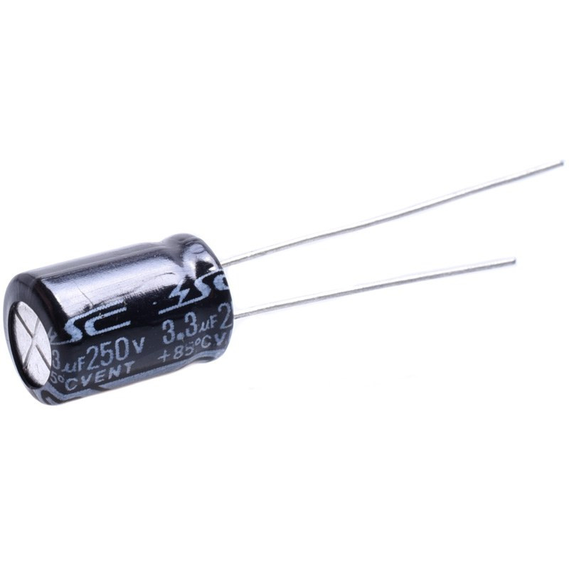 KEL 3,3uF/250V 8x12 85°C SC KONDENSATOR ELEKTROLITYCZNY