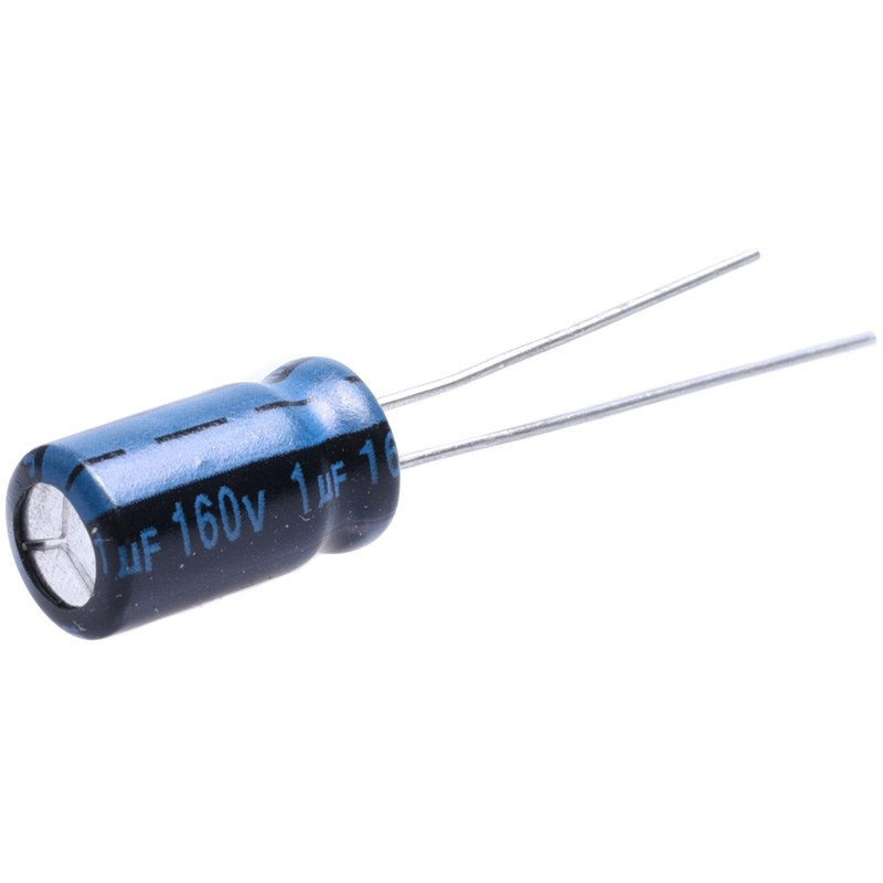 KEL 1uF/160V fi7x12 105°C Jamicon KONDENSATOR ELEKTROLITYCZNY