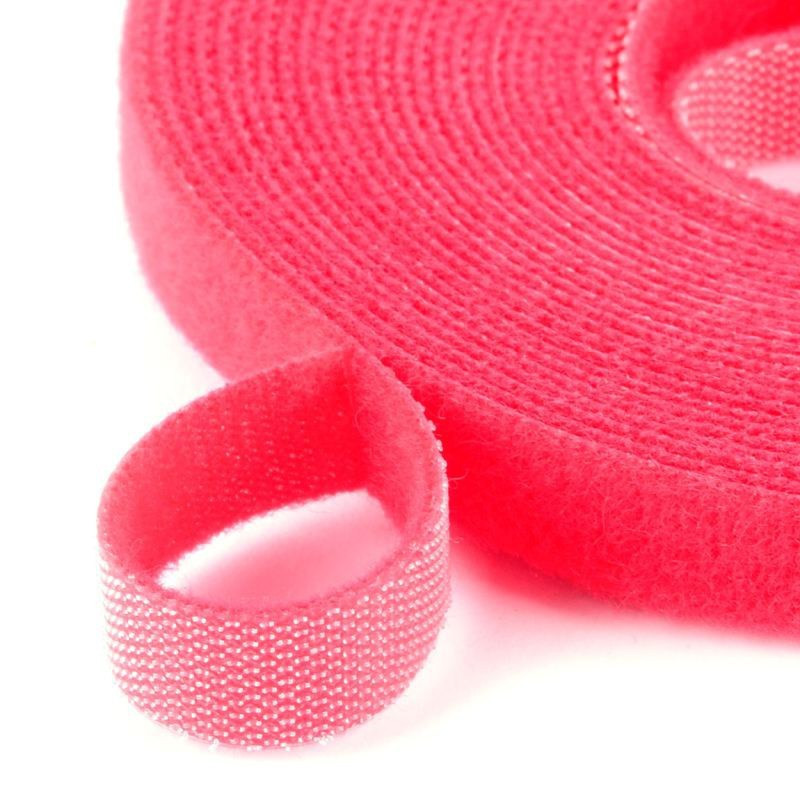 TAŚMA RZEPOWA 10mm 5m CZERWONA D-LAN