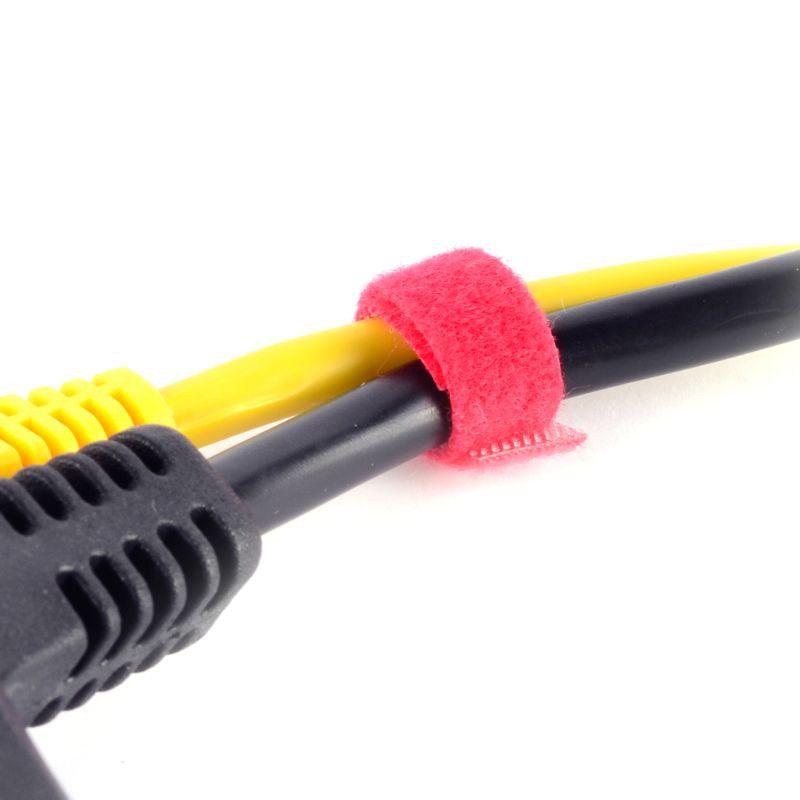 TAŚMA RZEPOWA 10mm 5m CZERWONA D-LAN