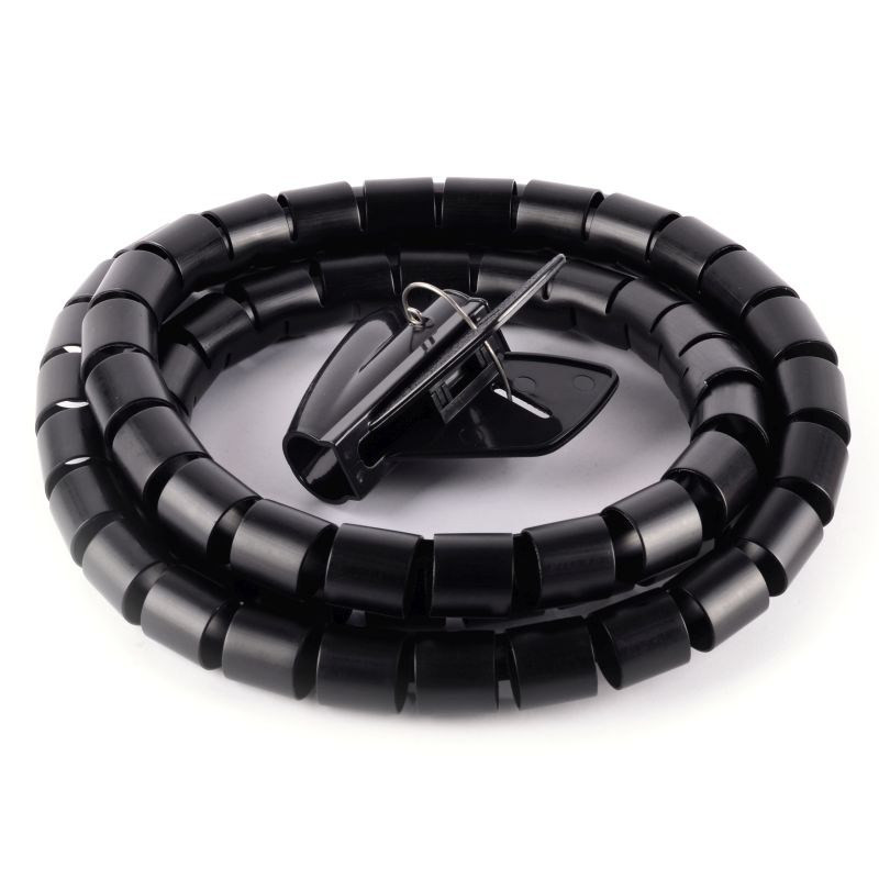 ORGANIZER PRZEWODÓW SPIRALNY 25mm 1,5m CZARNY