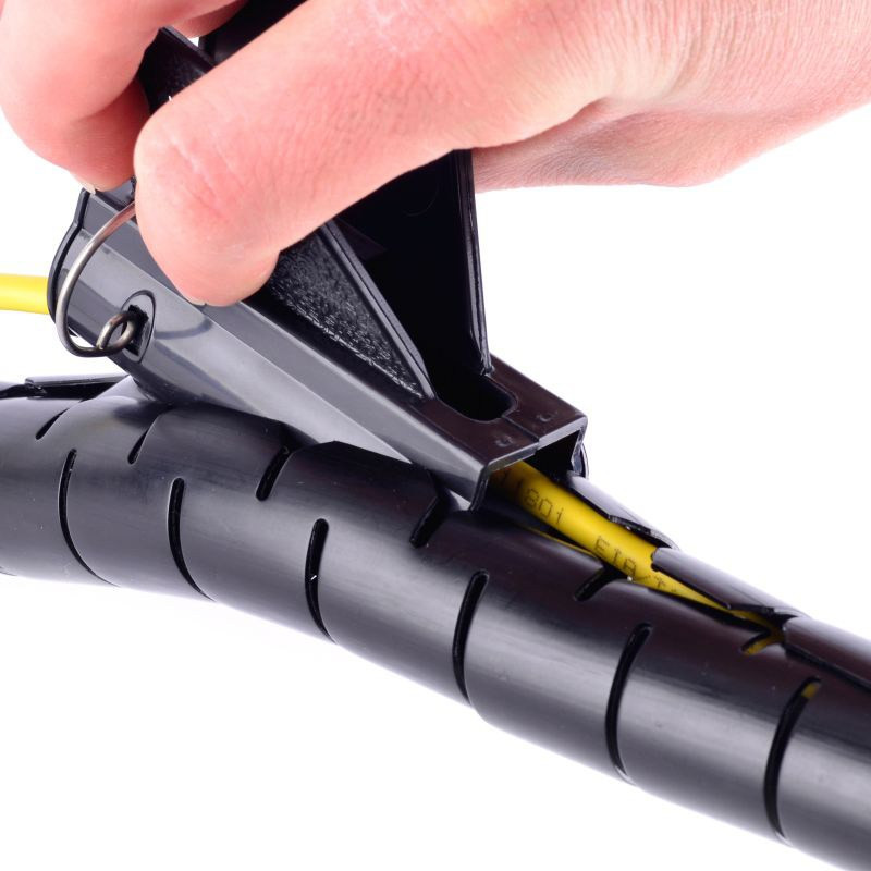 ORGANIZER PRZEWODÓW SPIRALNY 25mm 1,5m CZARNY