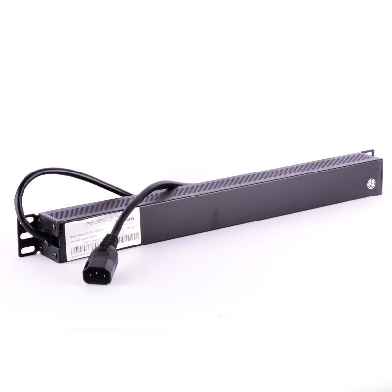 LISTWA ZASILAJĄCA 19" 1U 9 GN. IEC10A, WT. IEC10A + WYŁĄCZNIK D-LAN