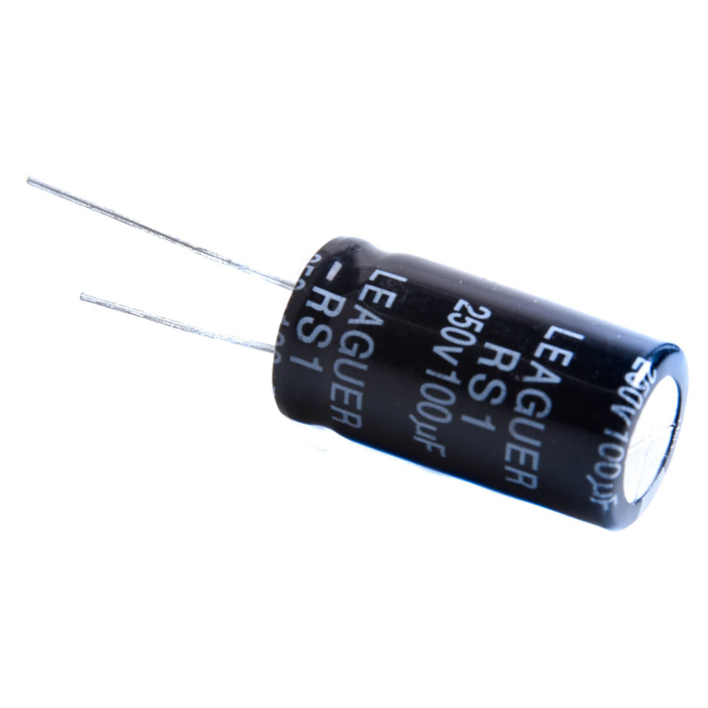 KEL 100uF/250V 16x31 85°C Leaguer KONDENSATOR ELEKTROLITYCZNY