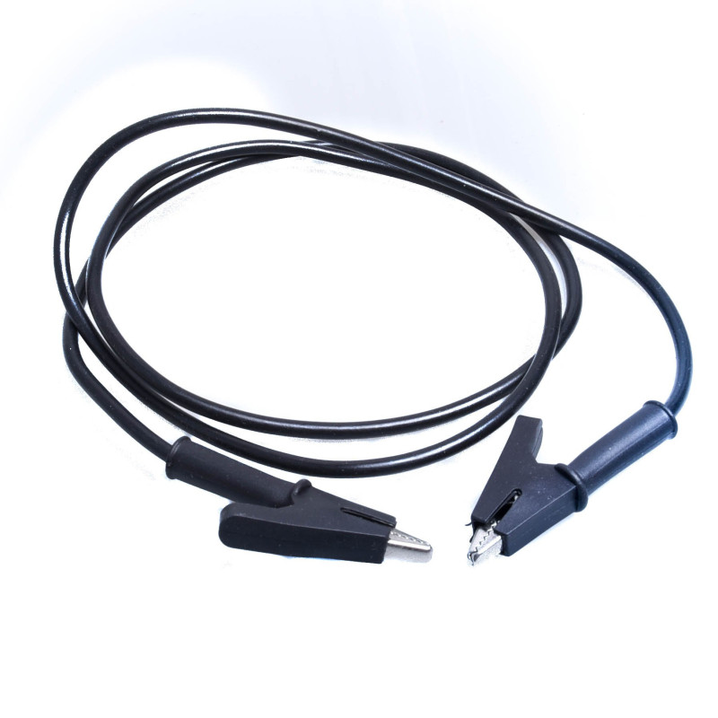 PRZEWÓD POMIAROWY TL-C/C 2xKROKODYLEK 1,1m SILIKON, 1,5mm2 CZARNY