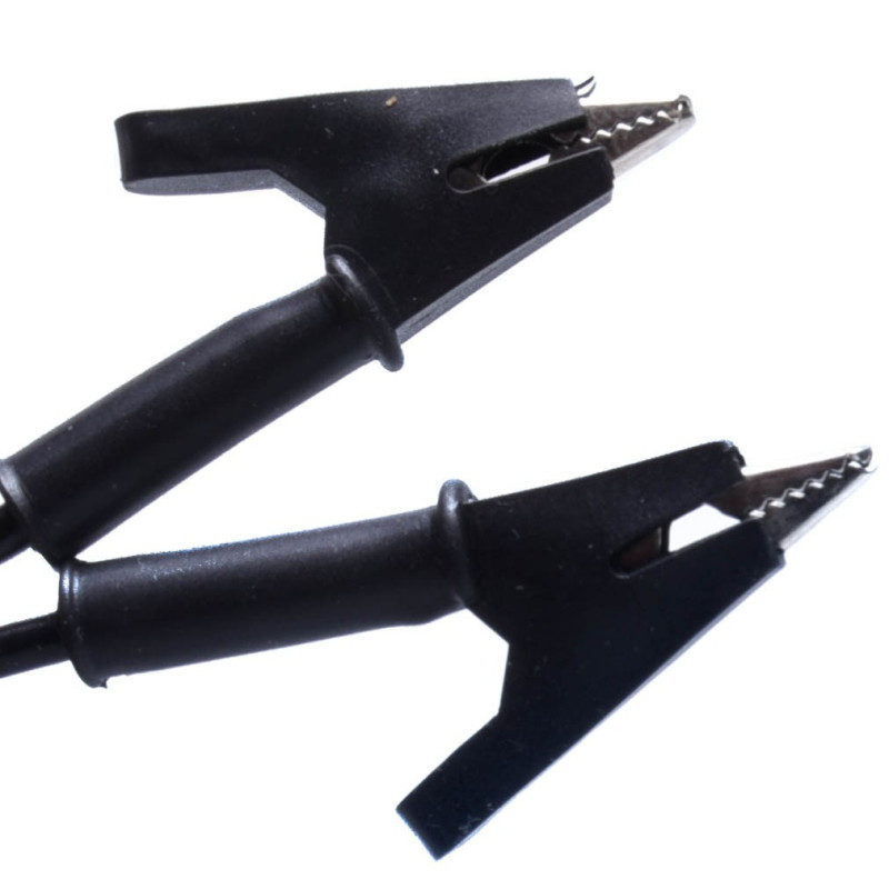 PRZEWÓD POMIAROWY TL-C/C 2xKROKODYLEK 1,1m SILIKON, 1,5mm2 CZARNY