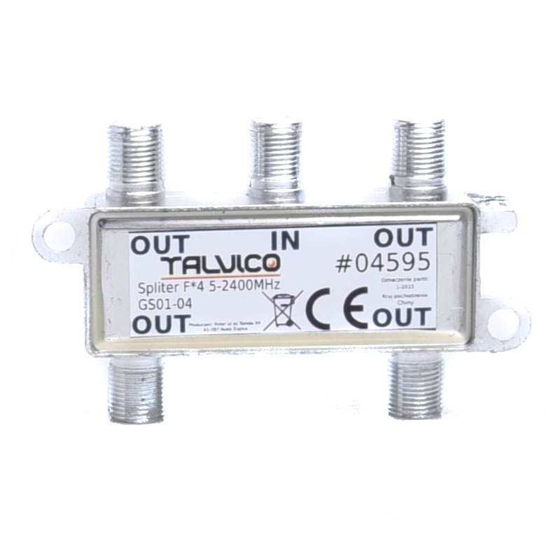 SPLITER ROZGAŁĘŹNIK TV F 1/4 TELEWIZYJNY