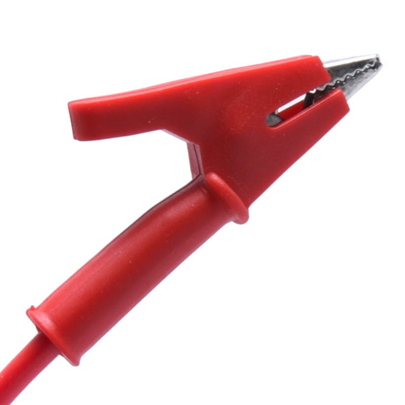 PRZEWÓD POMIAROWY TL-C/C 2xKROKODYLEK 1,1m SILIKON, 1,5mm2 CZERWONY