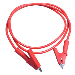 PRZEWÓD POMIAROWY TL-C/C 2xKROKODYLEK 1,1m SILIKON, 1,5mm2 CZERWONY