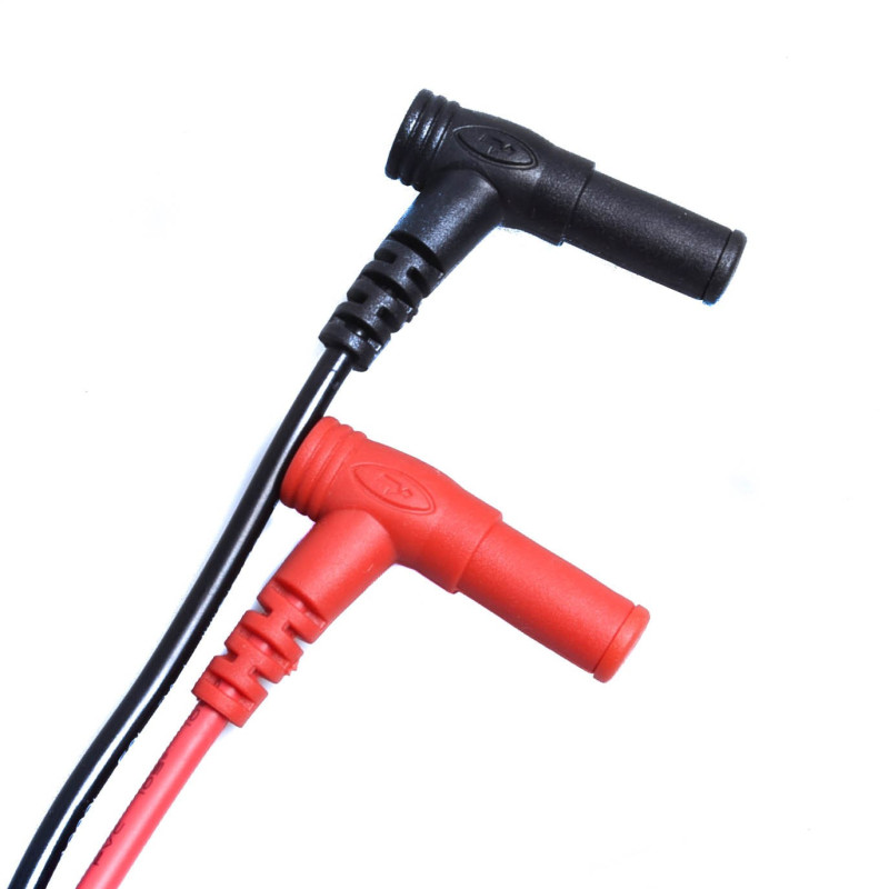 PRZEWODY POMIAROWE HACZYK/WTYK BANANOWY CZARNY I CZERWONY, TL-BPIZO/H-B+R 1m