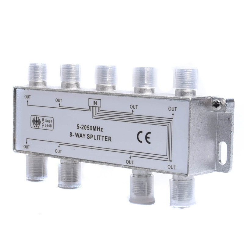 SPLITER F 1x8 ROZGAŁĘŹNIK ANTENOWY TELEWIZYJNY