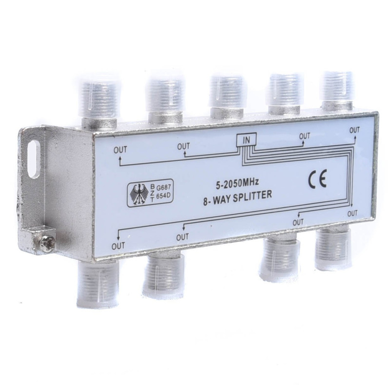 SPLITER F 1x8 ROZGAŁĘŹNIK ANTENOWY TELEWIZYJNY