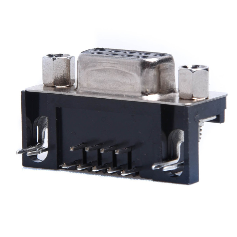 DSUB 9Ż GNIAZDO W DRUK KĄTOWE  D-SUB DB9 RS232